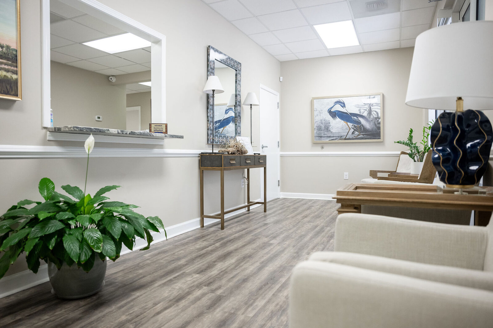 Coastal Periodontics welcoming reception area